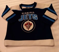 Kids Mighty Mac Sports Winnipeg Jets Jersey NHL Hockey Size 12 M Blue Home
