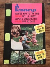 Vintage JC PENNEYS Bell  Howell Super 8 Movie Equipment Projector pamphlet