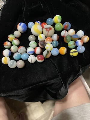 41 Marbles Different Colors, Sizes and Weights. Vintage
