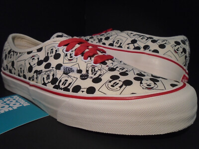 2013 VANS OG AUTHENTIC LX DISNEY MICKEY MOUSE SQUARE OFF WHITE VN-0UDD8P1 9.5