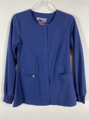 Grey's Anatomy Signature Scrub Jacket Size XS Navy Blue 2407 Nursing  Medical
