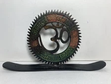 Indiaarts Metal Incense Burner “Om” Symbol 9.75”