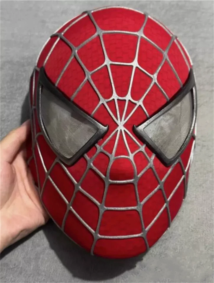 Película Spider-Man Tobey Maguire Halloween Cosplay Máscara Cara Completa Tocado Accesorios Foto 2 de 4