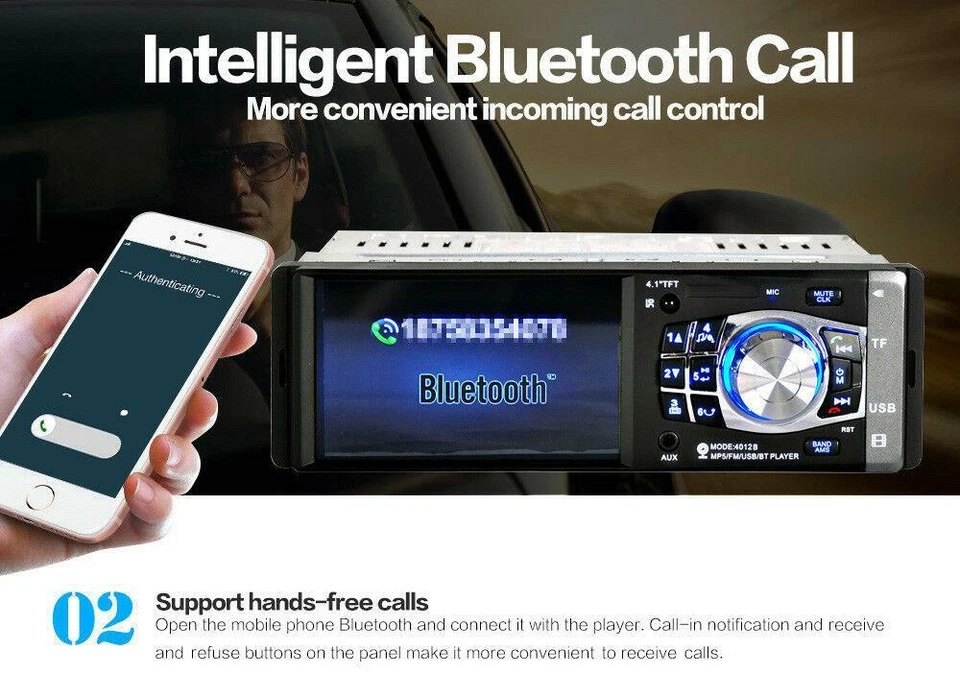 4.1» Bluetooth в приборной панели HD автомобиля MP5 MP3-плеер FM-радио стерео аудио видео плеер - Изображение 4 из 4