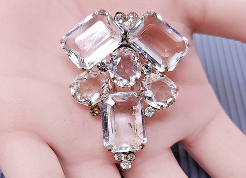 Vintage CoroCraft Sterling Silver  Fur Clip Brooch