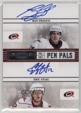 2010-11 Panini Dominion Pen Pals 49/50 Eric Staal Ron Francis #23 Auto HOF 0c3
