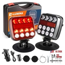 Magnetic Wireless Trailer Lights, Rechargeable LED Trailer Light for Towing