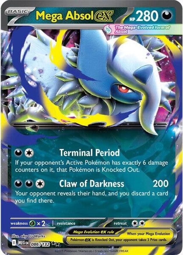 Pokemon Mega Absol ex (86/203) Mega Evolution NM HOLO