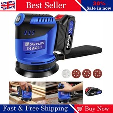 190W Cordless Random Orbital Sander 21V Battery 125mm 12pcs papers & Dust Bag