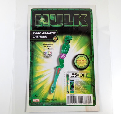 Incredible Hulk Zooth Toothbrush Advertisement Print Laminated Marvel Ad Gift