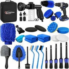 35Pcs Car Detailing Kit, Brush Set, Wash 35pcs, Blue