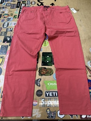 Polo Ralph Lauren Pants Mens The Varick Slim Straight 44 B x 32 ''RED'' Stretch