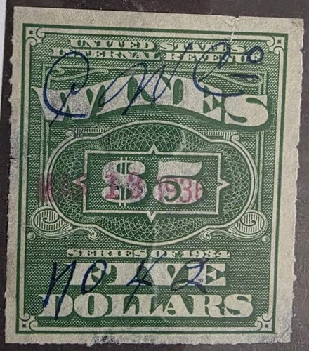 US Stamp Collection - Revenue - Cordial & Wine - Scott # RE107 - Used