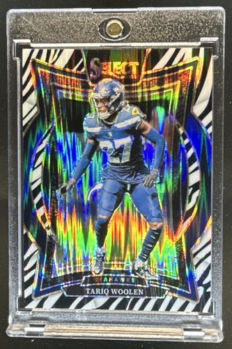 2024 Panini Select Tariq Woolen Concourse Zebra Prizm #95 Seahawks