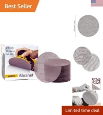Abranet 5 Inch Dust-Free Sanding Discs | Grit 120 - 50 Pack for Orbital Sanders