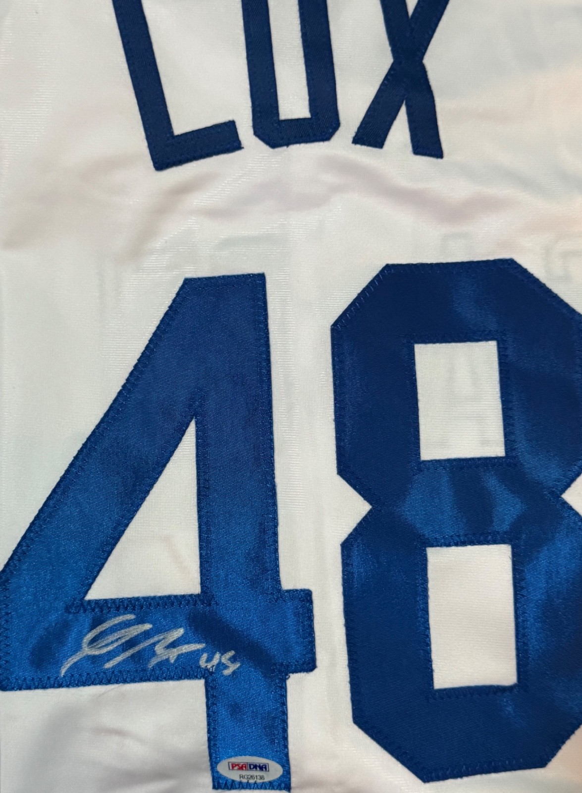 Gavin Lux #48 Dodgers Autographed Jersey PSA/DNA Certified – Size 48