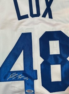 Gavin Lux #48 Dodgers Autographed Jersey PSA/DNA Certified – Size 48