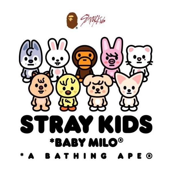 アイドル A BATHING APE x Stray Kids STRAY KIDS x A BATHING APE ® BAPE x SKZ OFFICIAL MERCH VOL.1 PSL