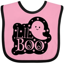 Inktastic Lil Boo Halloween Ghost Baby Bib Clothing Infant