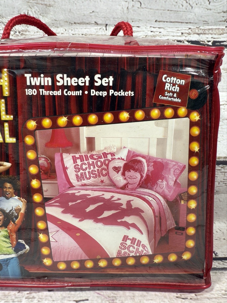 Y2K High School Musical Zac Efron Vanessa Hudgens Twin Sheet Set