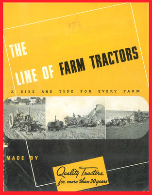 The McCormick-Deering Line of Farm Tractors Brochure Farmall IH F14 F20 O14 1020