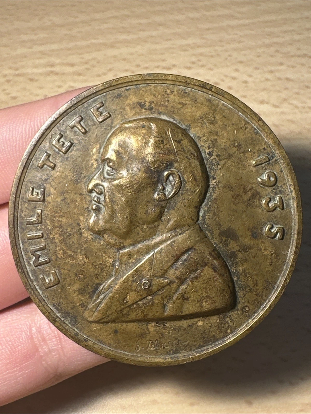 Médaille Emile Tête 1935 En Bronze