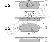 Bremsbeläge 22-0975-2 METELLI für SMART FORTWO Cabriolet FORFOUR Schrägheck