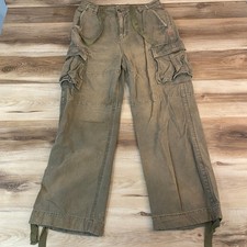 BDG Urban Outfitters Cargo Pants Mens 30x30 Olive Army Green Cotton Paratrooper