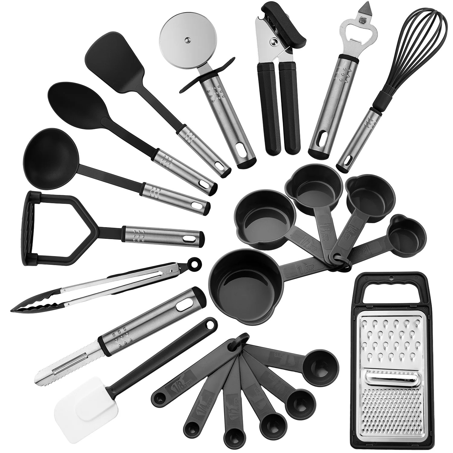 Lux Decor Collection 23 Piece Kitchen Utensils Set - Nylon and Stainless Steel C