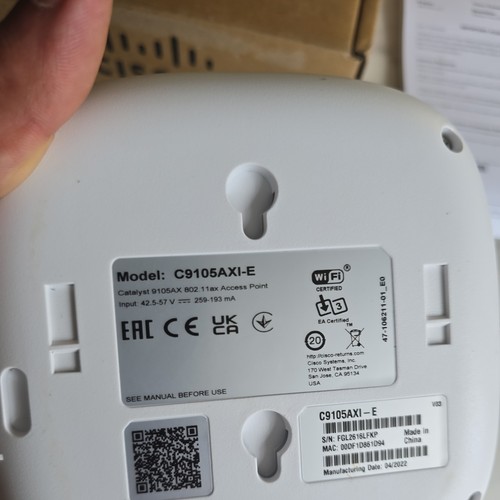 Cisco Accesspoint - C9105AXI-E/ otwarty nigdy nie używany - Zdjęcie 4 z 4