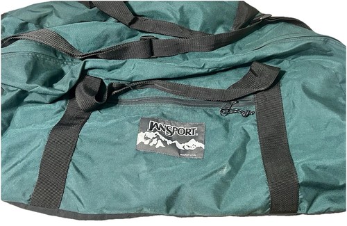 Jansport Made in the USA duża zielona czarna torba podróżna pasek na ramię