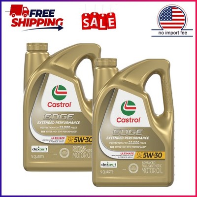 2 Pack Castrol EDGE Extended Performance 5W-30 Advanced Full Synthetic Motor Oil