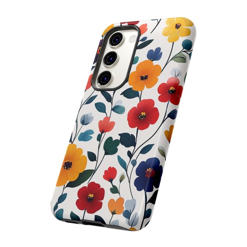 Phone Ink Case for iPhone / Galaxy / Pixel – Minimalist Flower Pattern on White - Picture 223 of 257