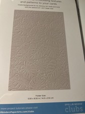 Spellbinders Embossing folder club May 24 Tropics 3d