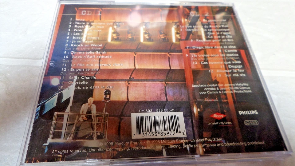 CD JOHNNY ALLUME LE FEU STADE DE FRANCE 98 / 2 CD 28 TITRES ETgB - Photo 2/2
