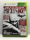 Batman: Arkham City -- Game of the Year Edition (Xbox 360, 2012) Complete Tested