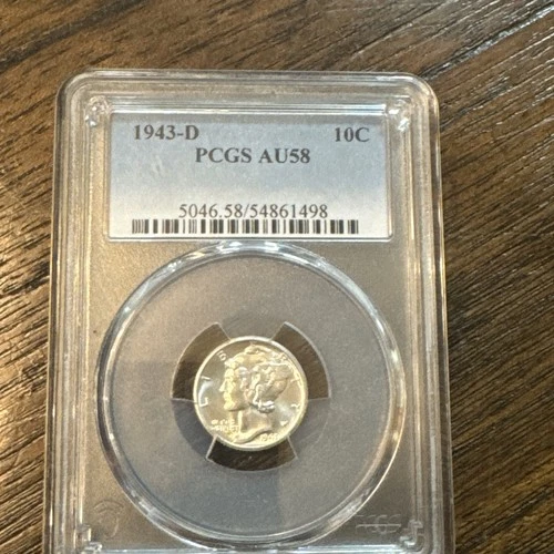 1943-D Mercury Dime PCGS AU58