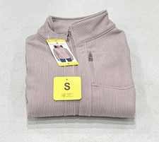 Andrew Marc Women's Ribbed Full Zip with Pockets Jacket, Lavender, Size S