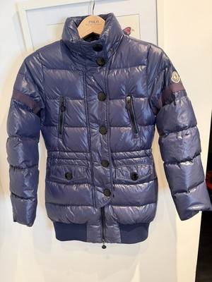 Moncler Enfant Kinder lila glänzende Daunen gefütterte Jacke Größe 146 cm / 11 Jahre