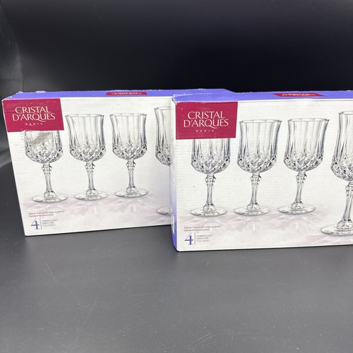 Set of 8 Cristal D'Arques Longchamp Water Goblets 10.25 oz NIB (2x 4-Packs) - Picture 6 of 9