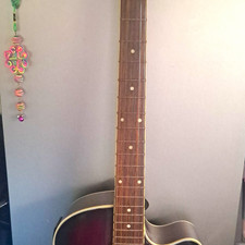 Ashton Acoustic Guitar 6-String Right-Handed Red, Includes Strap