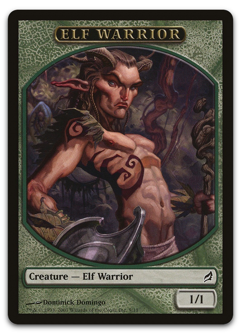 Elf Warrior Token #9 (LP) Lorwyn LRW Magic MTG
