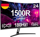 Minifire 24 Zoll Curved Gaming Monitor 180Hz, 1Ms, FHD PC Bildschirm 1500R, Mit 