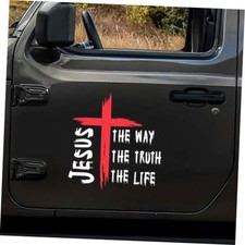 Premium John 14:6 Christian Car Decal Jesus The Way The Truth The 9x9 inches