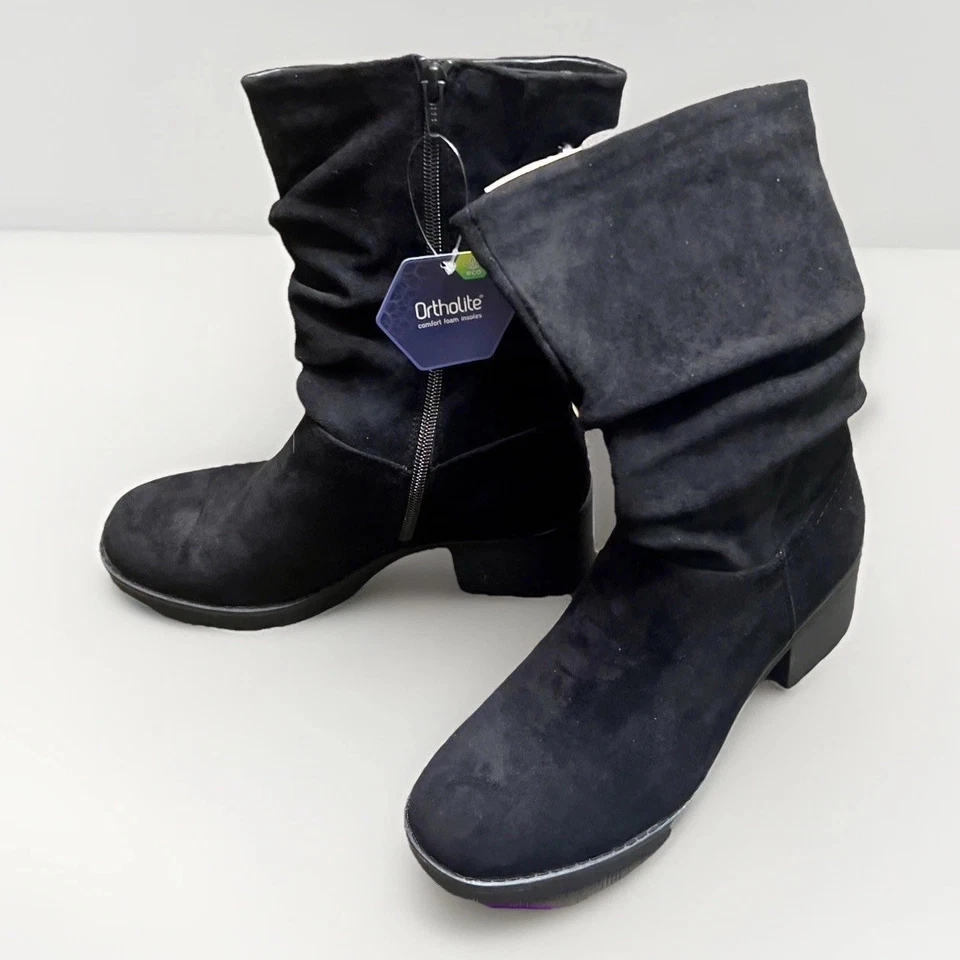 Sonoma Women's Saxophone Black Stacked Slouch Mid Shaft Boots Size: 7.5 - Image 4 of 4