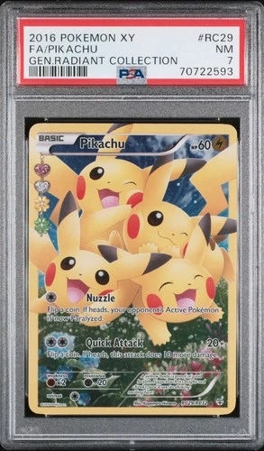 Pikachu RC29/RC32 Generations: Radiant Collection - PSA 7 NM