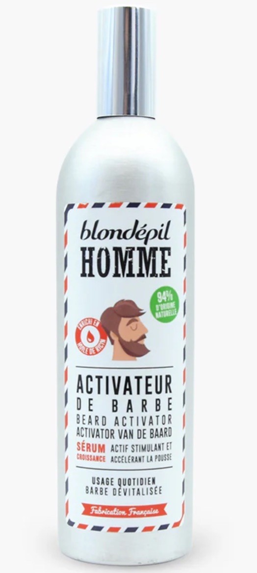 Activateur de croissance barbe Blondépil 100ml : flacon de lotion tonifiante pour homme