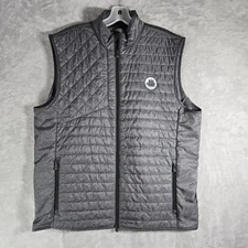 Greyson Yukon Ultralight Hybrid Vest Mens Large L Heather Gray Puffer Golf Patch