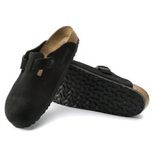 Birkenstock Boston Soft Footbed Suede Black Casual Shoes EU37-45