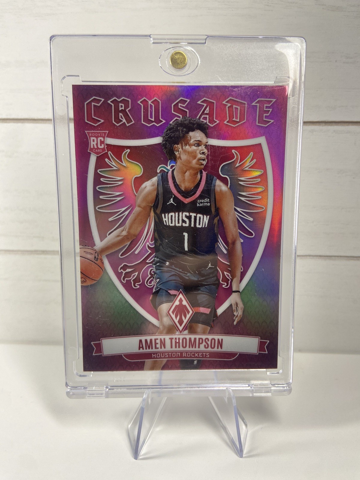 2023-24 Panini Phoenix - Crusade Amen Thompson #17 Pink /99 (RC)